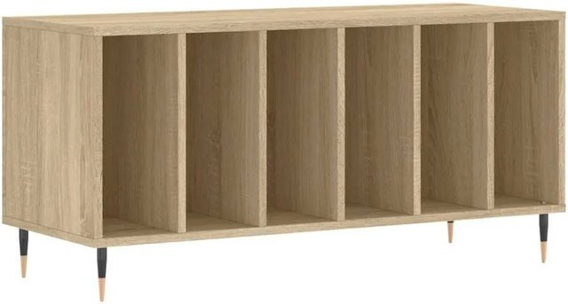 vidaXL Plattenschrank Sonoma-Eiche in Braun aus Holzwerkstoff und Eisen, B/T/H: 100 x 38 x 48 cm - Bild 1