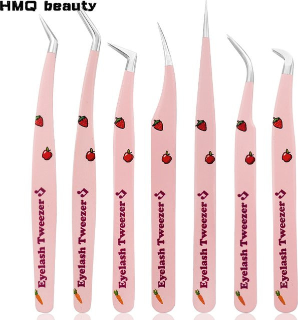 HMQ beauty Wimpernverlängerungspinzette, Edelstahl, Glänzend - Bild 1