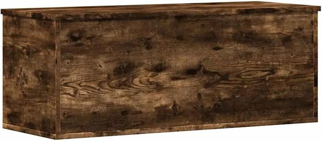 vidaXL Truhe aus Holzwerkstoff in Räuchereiche, Farbe Braun, B/T/H: 90 x 35 x 35 cm - Bild 1