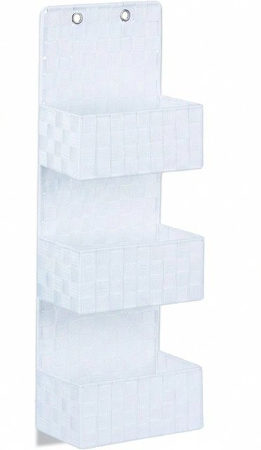 Relaxdays Hängeorganizer aus Stoff in Weiß mit 3 Körben, B/T/H: 75 x 25 x 15 cm - Bild 1