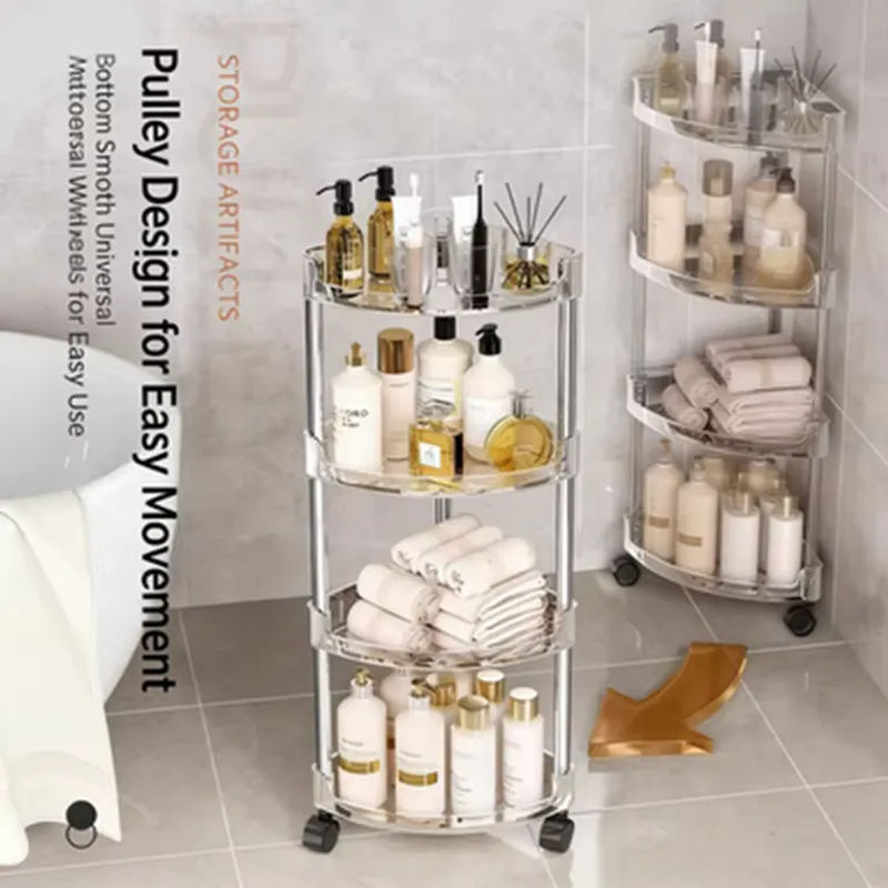 Freistehendes Eckregal für das Badezimmer von Untior in Transparent - Bild 3