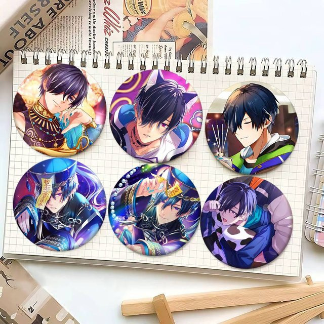 Mesuca Brosche, Belphegor Anime-Stil, Emaille-Pin, Rund - Bild 1