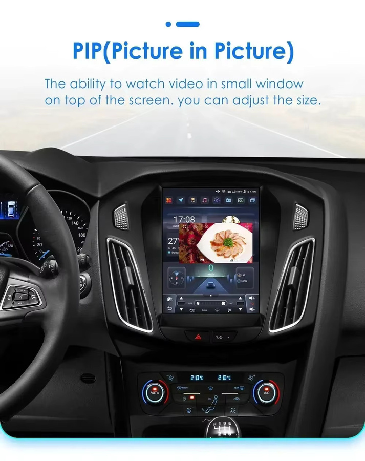 OSSURET Android Autoradio-Player mit 9,7 Zoll Bildschirm für Ford Focus 2 3 mk2 mk3, Multimedia Stereo mit GPS, RDS, DSP und Carplay, Schwarz - Bild 5