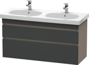 Duravit Waschtischunterschrank DuraStyle in Grau, wandhängend, 2 Schubladen, B: 115 cm, T: 45,3 cm, H: 61 cm - Bild 1