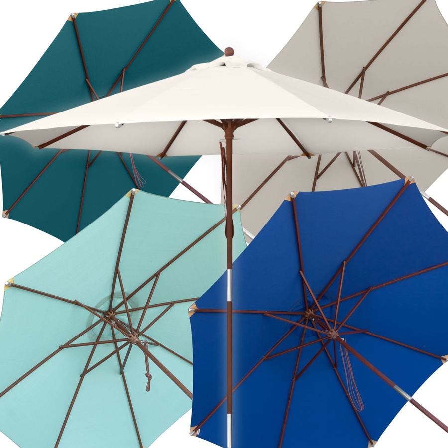 Wetterfester runder Sonnenschirm anndora aus Polyester mit Aluminiumgestell, Durchmesser: 300 cm - Bild 1