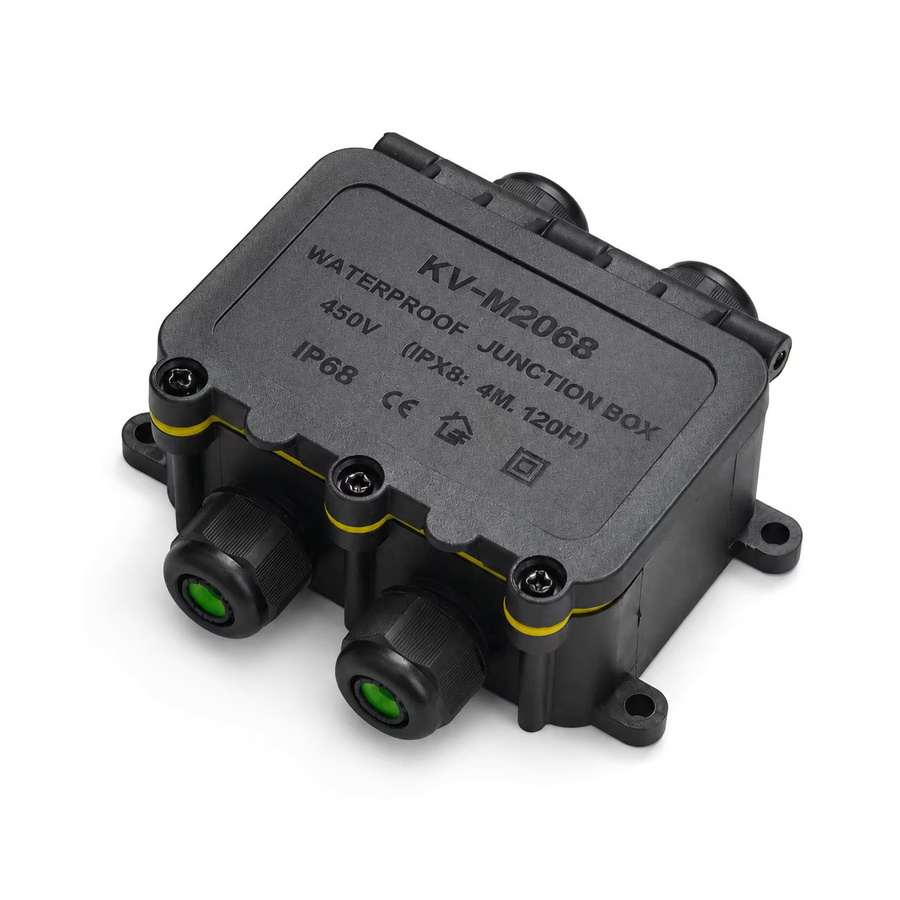Wasserdichte Anschlussdose IP68 in Schwarz mit 2-8 Wegen und 6-poliger Ausführung für elektrische Kabelverbinder, 32A, 450V, 0,08-4,0mm² Kabelspleiß für Außenbeleuchtung - Bild 4