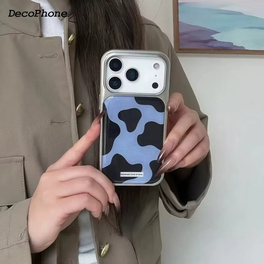 DecoPhone Handyhülle mit Retro Farbkollisionsmuster und galvanisiertem Harzguss in Schwarz und Multicolour für iPhone 11 bis iPhone 17 Pro Max Plus - Bild 2
