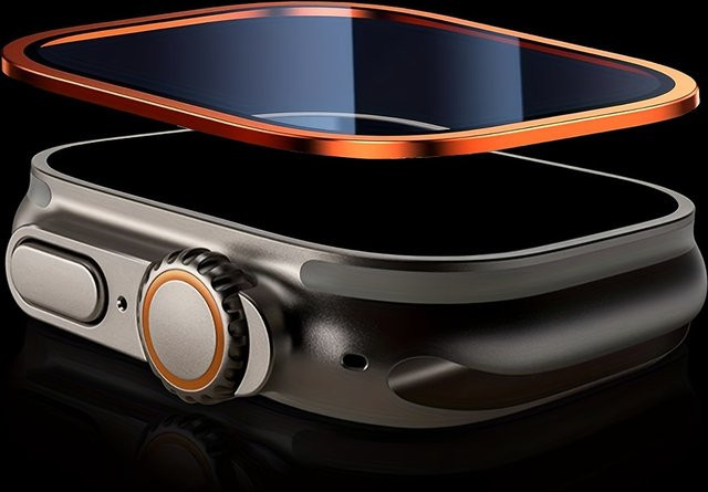 Apple Titan-Metallrahmen für Apple Watch Ultra 2 49 mm, Displayschutzfolie - Bild 1