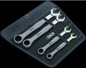 Wera Joker 4 Maul-Ringratschenschlüssel-Satz 4-teilig, Silber, Chrom-Molybdän-Stahl, SW 10-19 mm - Bild 3