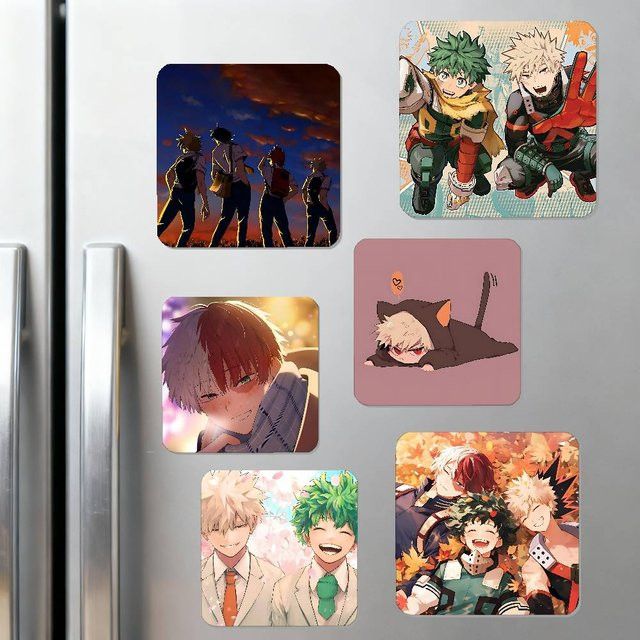 MINISO Anime My Hero Academia Kühlschrankmagnet quadratischer Aufkleber multicolor - Bild 1