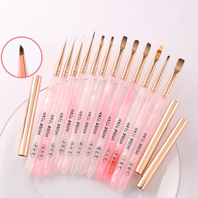 mifanxi Nagel Design Stift, Rosa, Transparent - Bild 1