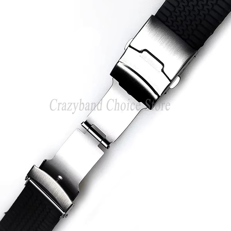 crazyband Uhrenarmband Silikon, Schwarz, Herren - Bild 4