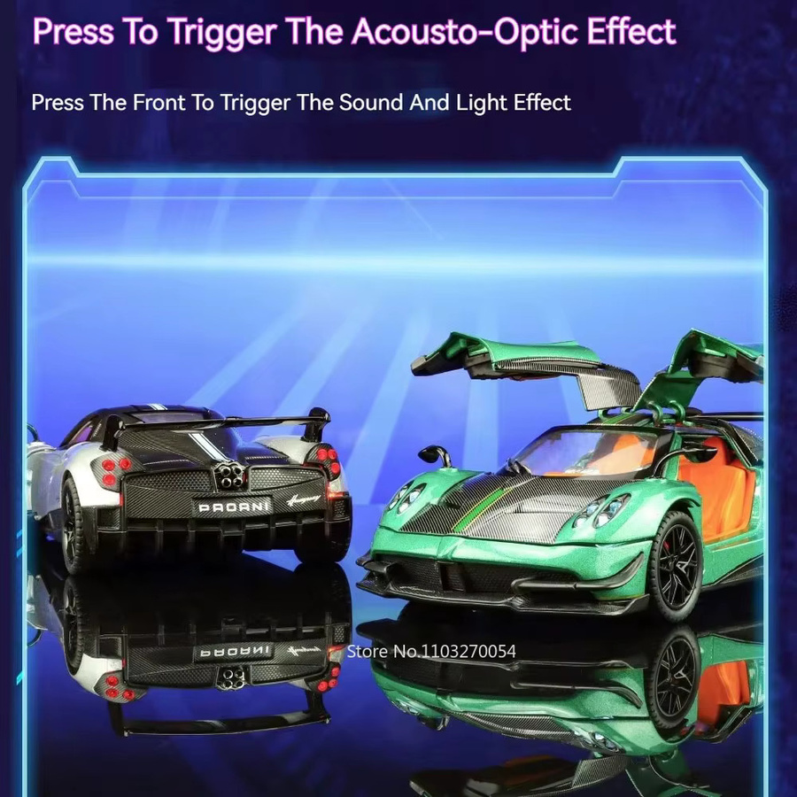 Pagani Huayra BC Zonta, Miniatur Modell Spielzeug, 1:24, mit Licht und Sound - Bild 2