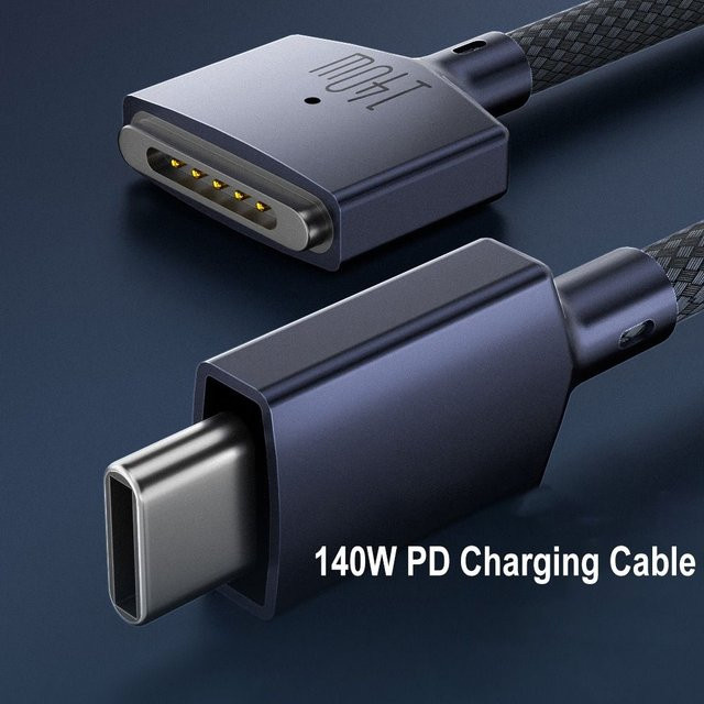 Apple USB Typ C zu MagSafe 3 magnetisches Ladekabel 140W, 2m, Blau - Bild 1