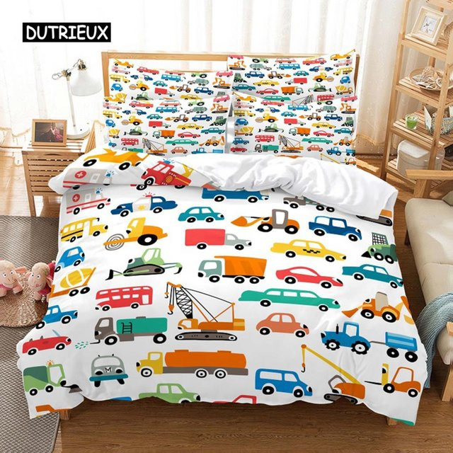 Bettwäsche Set mit Verkehrszeichen-Design aus Mikrofaser, 3-teilig, B/H: 140 x 200 cm - Bild 1