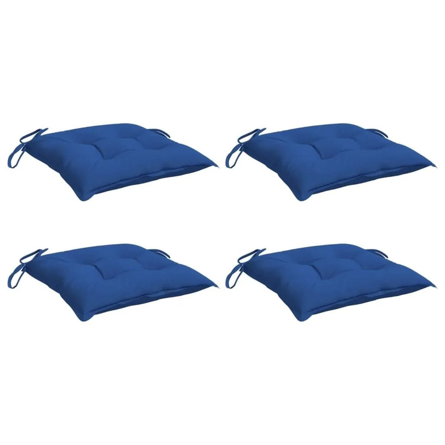 vidaXL Stuhlkissen 4er Set Blau aus Polyester, wasserabweisend und atmungsaktiv, B/T/H: 40 x 40 x 7 cm - Bild 2
