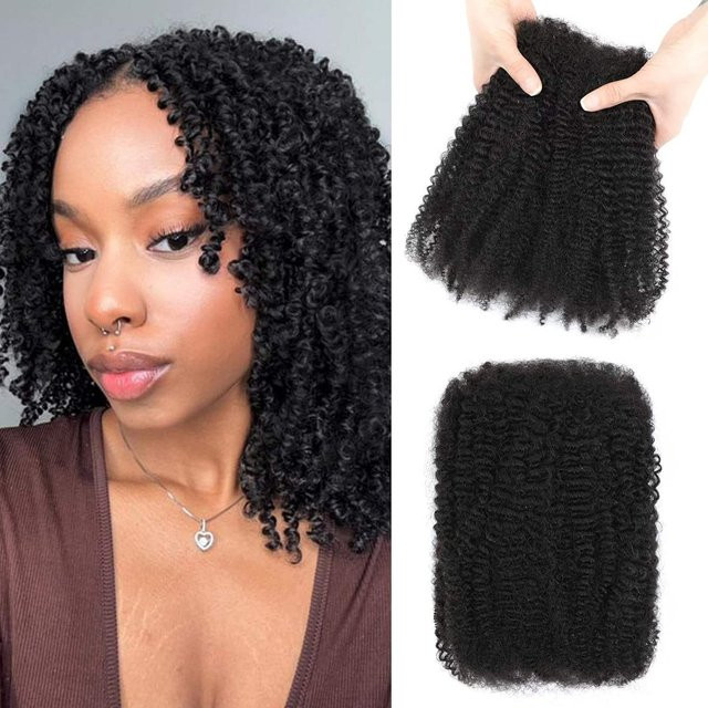 Lolely Dream Afro Kinky Bulk Echthaar, 50 g, Naturschwarz, Unbehandelt - Bild 1