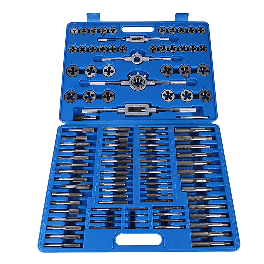 KKMOON Gewindeschneidwerkzeug Set mit Gewindebohrer, Matrizen, M2-Schrauben, Muttern und Schraubenschlüssel-Griff für Heavy Duty Anwendungen - Bild 4