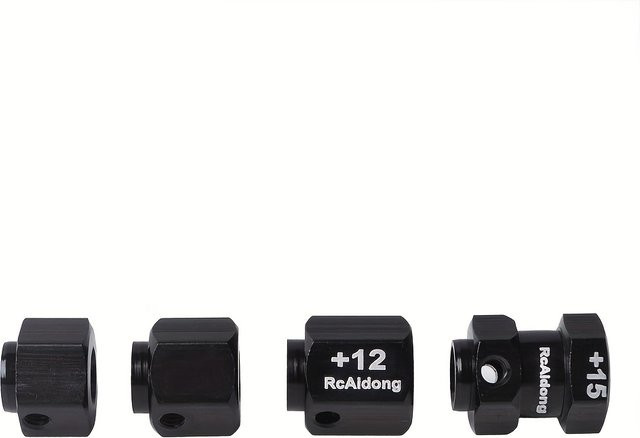 RcAidong Rad-Sechskant-Verlängerungsadapter, Metall, 1:10, 4-teiliges Set - Bild 1