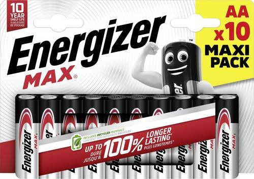 Energizer Max AA Mignon Alkaline Batterien 10er Packung - Bild 1