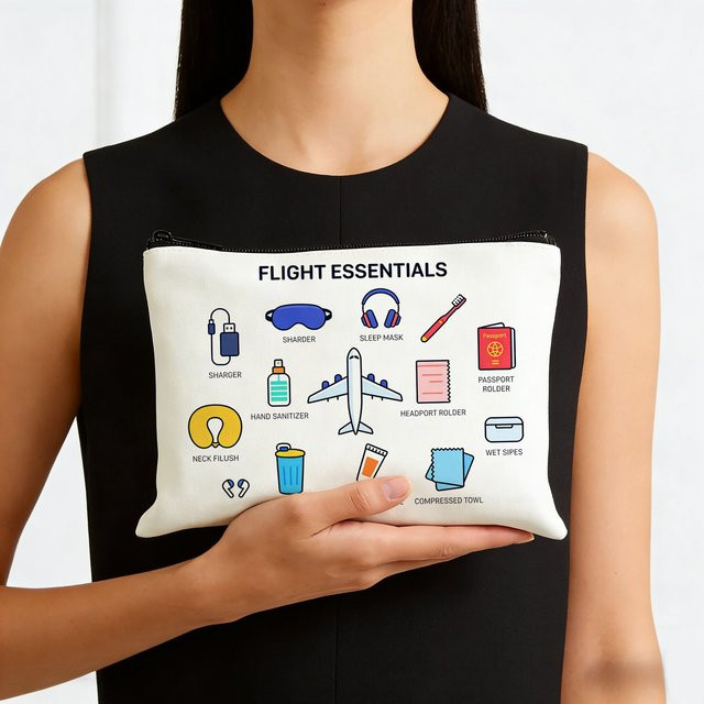 Vielseitiges 3-in-1 Reisetaschen-Set bestehend aus Reisetasche, Make-up-Tasche und Federmäppchen zur praktischen Aufbewahrung auf Reisen - Bild 1
