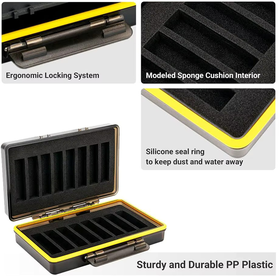 Jjc Batteriehalter Organizer aus Hartplastik für 16 Stück AAA Batterien, Schwarz, wasserdicht - Bild 4