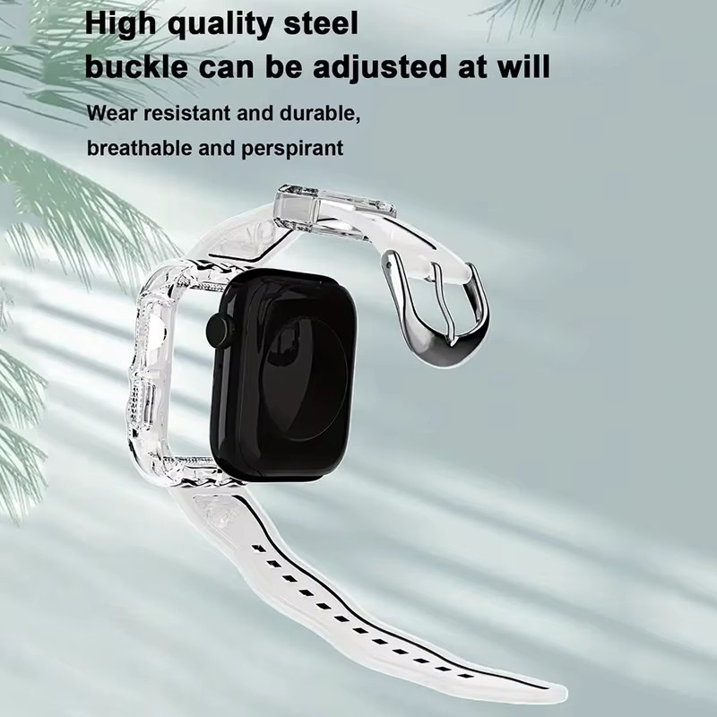 Apple Uhrenarmband Kunststoff, transparent, Kristall, Unisex - Bild 2