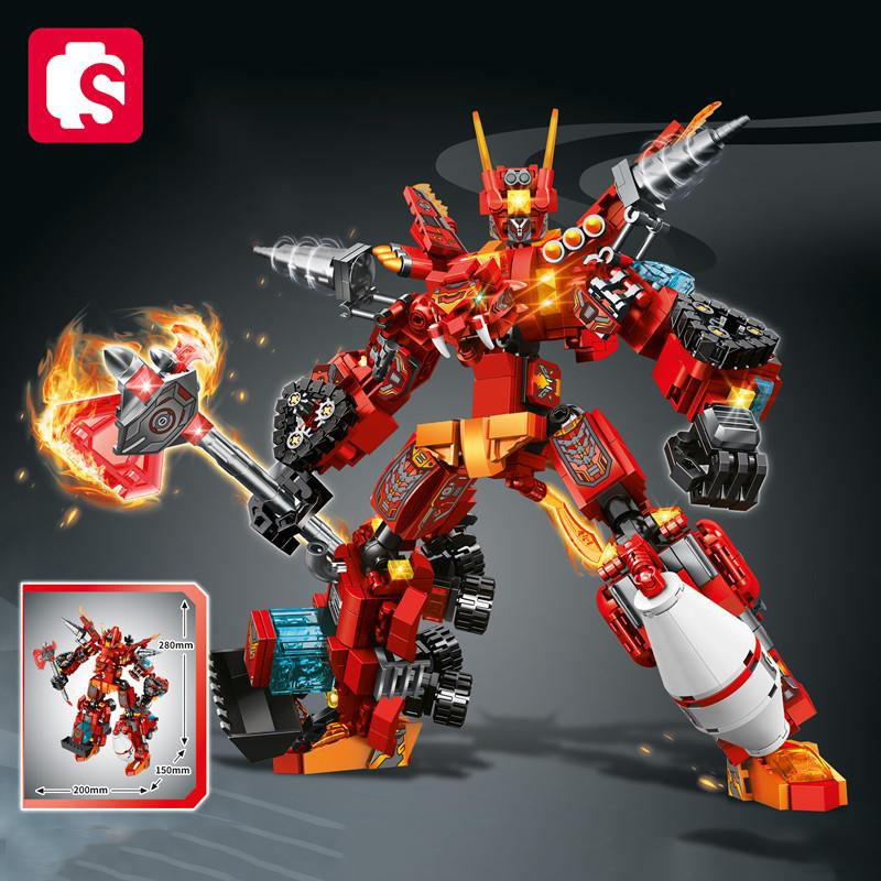 SEMBO God of War Verwandlungs-Mech 4-in-1 Bausteine Roboter ab 6-12 Jahren - Bild 3