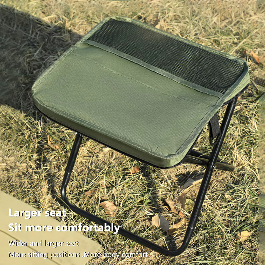 APWIKOGER Rucksackhocker beige, zusammenklappbarer Sport-Klappstuhl aus Metall und Stoff - Bild 3