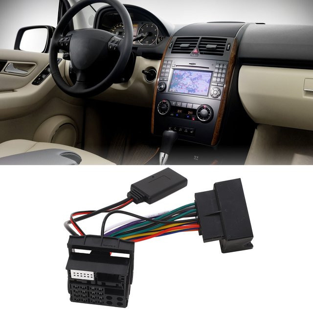 Hilitand Bluetooth 5.0 Stereo Aux Adapter mit 16-poligem Kabel als Ersatz für W169 W245 W203 W209 W164 - Bild 1