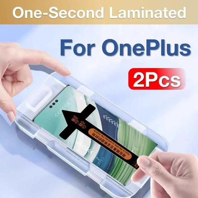 2er-Set gehärtetes Glas Display Schutz für OnePlus (OnePlus 13, 12, 11, 11R, 12R, 10, 9, 8, Ace 3, 2 Pro) inklusive Installationskit, transparent - Bild 1