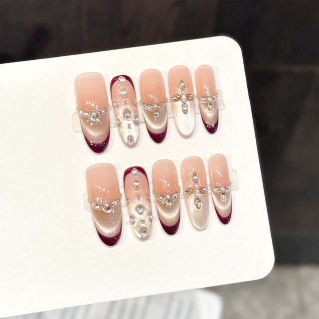 YADORNOS Press on Nails, Glitter Cat's Eye, Glänzend - Bild 1
