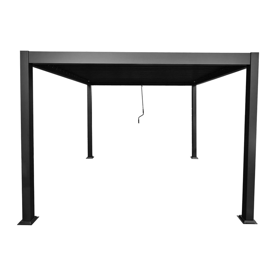 Vente-unique Selbsttragende Pergola Amalfi Anthrazitgrau Breite: 300 cm - Bild 2