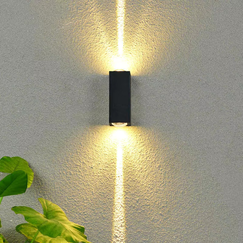 TRAZOS LED Außenwandleuchte aus Aluminium in Schwarz oder Silber mit Up-Down-Lichteffekt, IP65 wasserdicht, modern für Garten und Korridor - Bild 2
