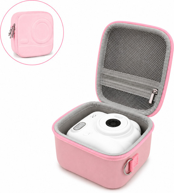 Fujifilm Instax Mini Kameratasche aus hartem EVA, stoßfest und wasserdicht, passend für Instax Mini 12, 11, 9 und 8, mit Schultergurt, in Pink oder Purple - Bild 1