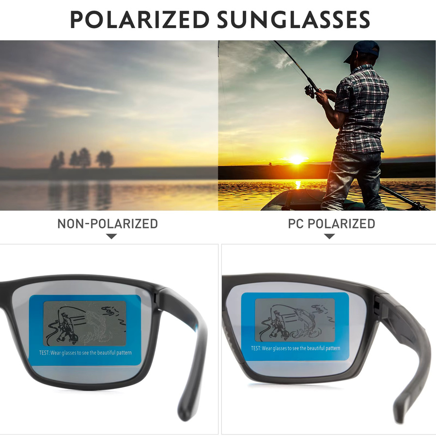 KAPVOE Sonnenbrille, polarisiert, Vollrand, Kunststoff, black - Bild 5