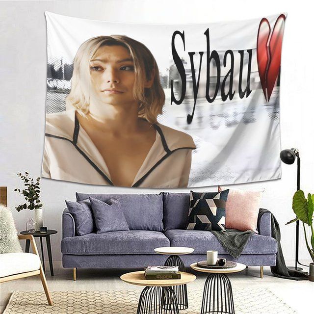 Chishiya Sybau Wandteppich Meme Guy Design in lässigem Stil, Wandbehang für Wohnzimmer und Dekoration, B: 60 cm, H: 40 cm, T: 40 cm - Bild 1