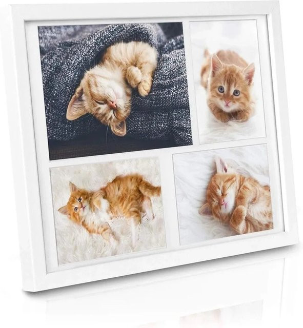 Bomoe Galeria Bilderrahmen Weiß für 4 Bilder mit den Maßen 15 x 21 cm und 10 x 15 cm - Bild 1