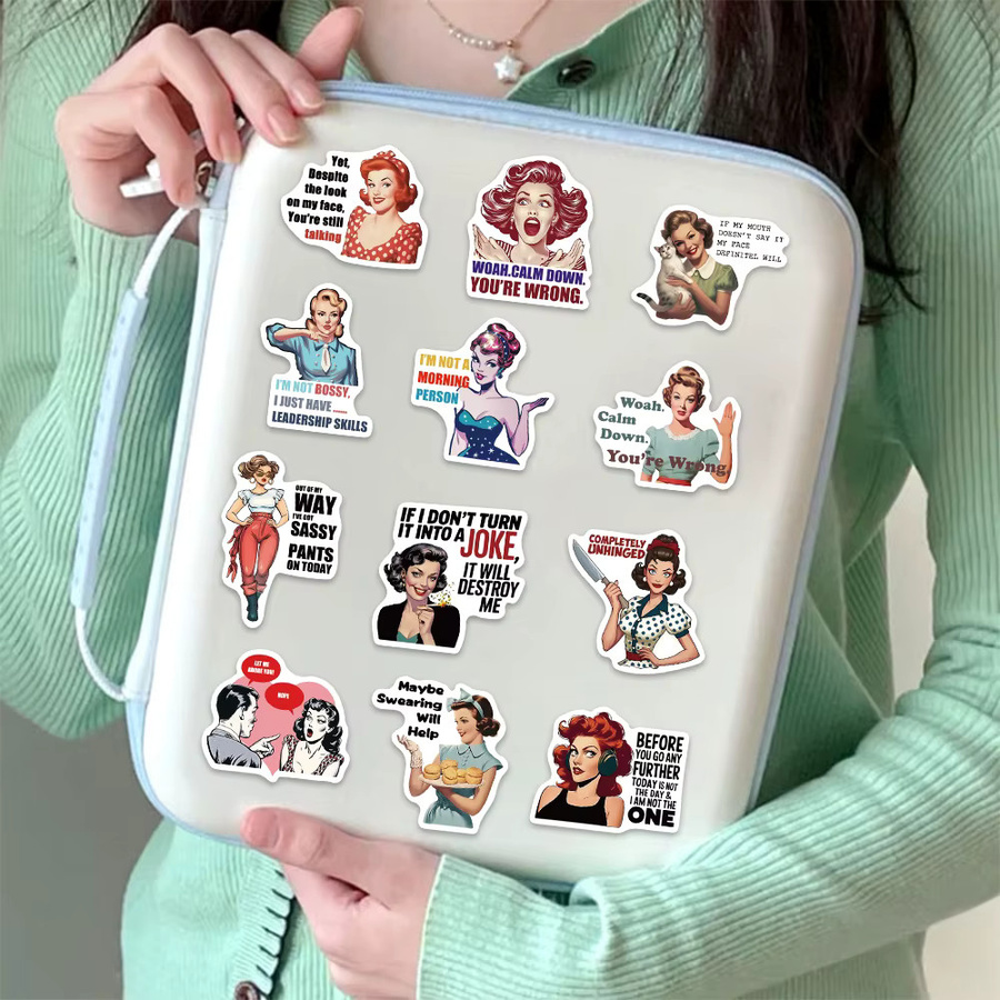 50 Stück Damen-Quote-Aufkleber in Multicolour für DIY Handyhüllen-Dekoration und kreative Gestaltung von Desktop und Kühlschrank - Bild 4