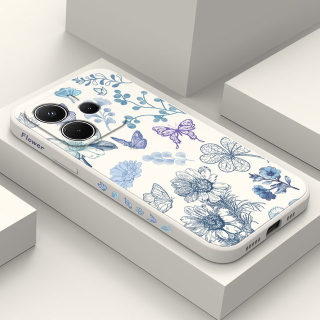 Schmetterlingstanz Silikon-Handyhülle für Xiaomi Redmi Note Serie in Grün und Multicolour (kompatibel mit 4G und 5G Modellen) - Bild 1