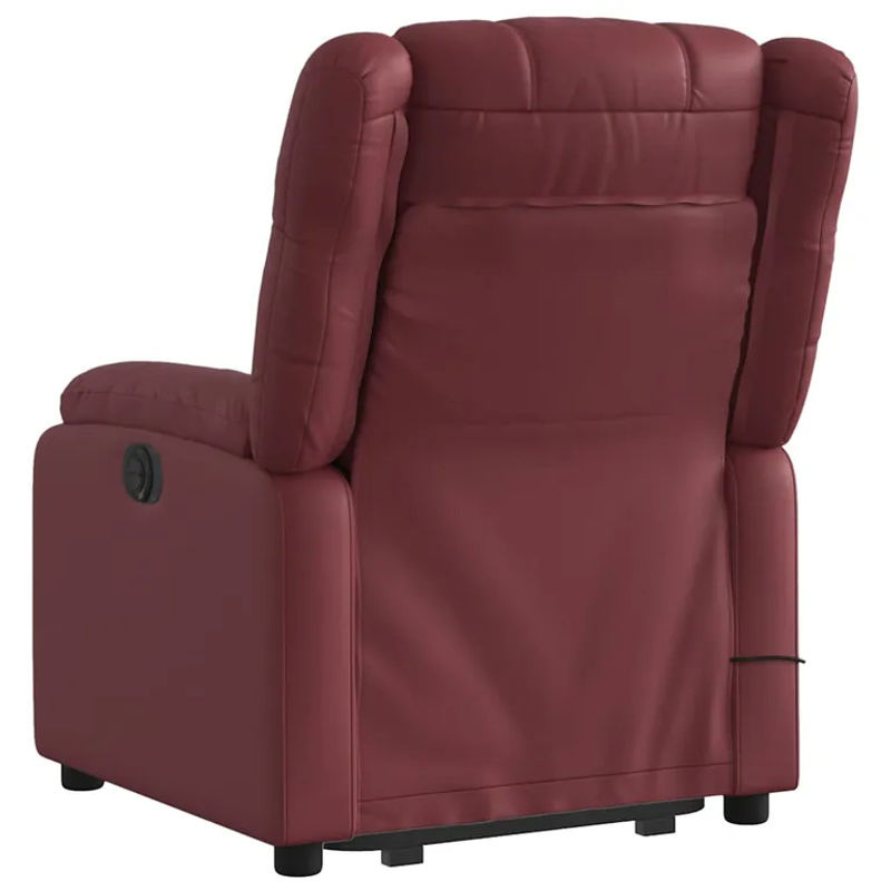 Vidaxl Elektrischer Relaxsessel mit Massagefunktion aus Kunstleder in Bordeauxrot - Bild 2