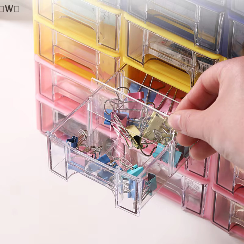 ieniaW Parque Aufbewahrungsbox aus Kunststoff in Grau, stapelbarer Organizer für Hardware-Teile, Schrauben und Werkzeuge mit Schubladenfunktion - Bild 2