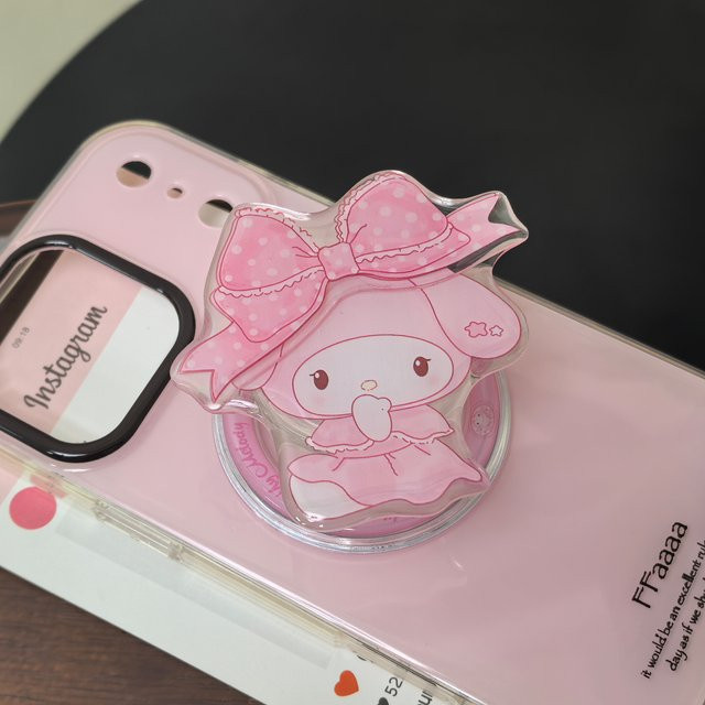 Sanrio Hello Kitty und Cinnamoroll Magnetischer Telefonhalter für Samsung S26 Ultra, faltbarer Desktop-Ständer in Pink - Bild 1