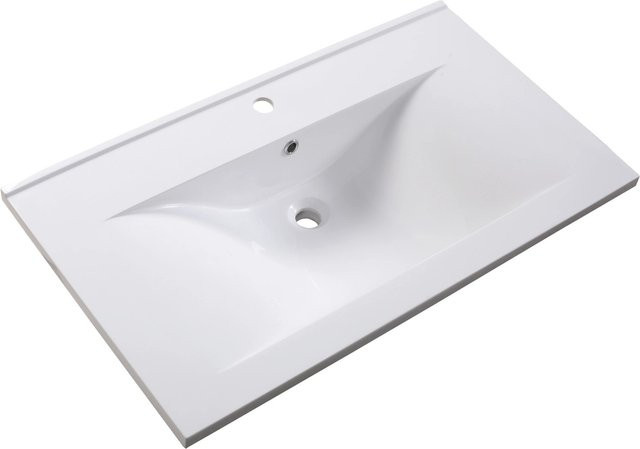 Sanotechnik Waschbecken Sweet Weiß aus Mineralguss, rechteckig, Breite: 90,5 cm, Tiefe: 70 cm, Höhe: 17 cm - Bild 1