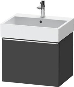 Duravit Waschtischunterschrank D-Neo, wandhängend, Farbe: Grau/Silber, 1 Auszug, Breite: 58,4 cm, Tiefe: 44,0 cm - Bild 1