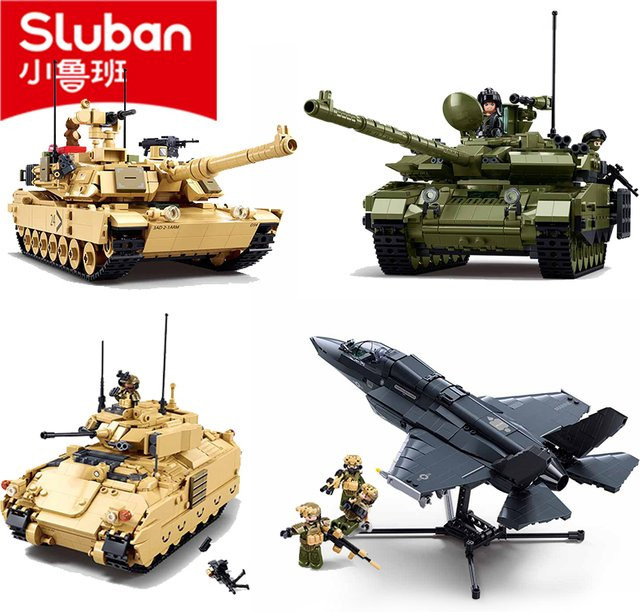 Sluban Red Alert Abrams Tank, Gepanzertes Fahrzeug, Bausteine - Bild 1