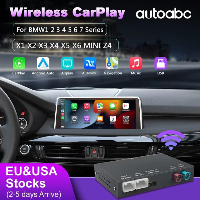 AUTOABC Wireless Carplay und Android Auto Modul für BMW MINI NBT CIC Systeme, Schwarz - Bild 1