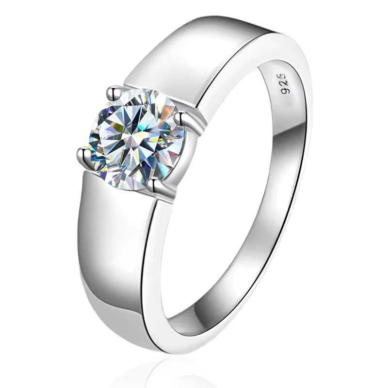 DWJ Ring, 925 Silber, Moissanit Diamant, Herren - Bild 2