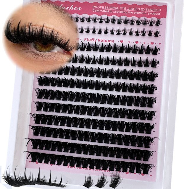 UMIRYAO Lash Spikes Einzelwimpern, Black, Unisex - Bild 1