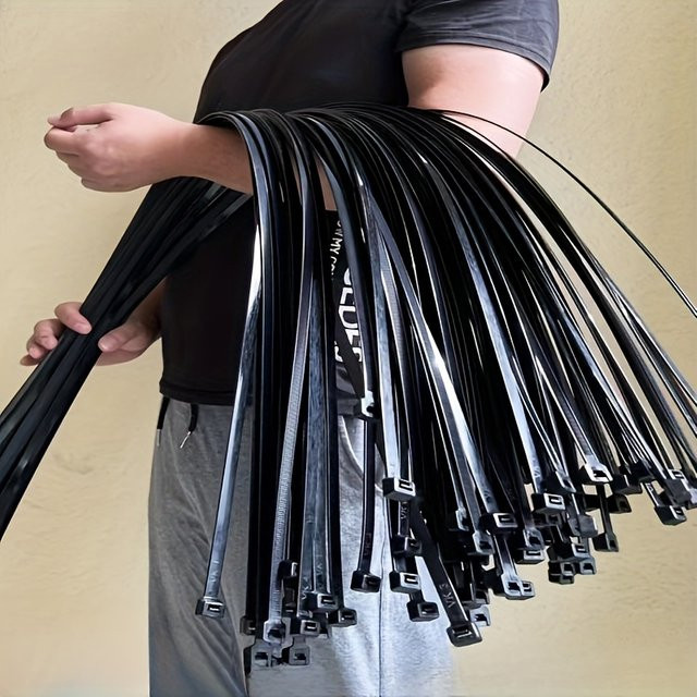 Selbstsichernde Mehrzweck-Kabelbinder aus Nylon für Büro und Zuhause, Länge: 40 cm - Bild 1